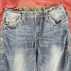 Rock Revival Women's Faded Blue Frann Easy Straight Jeans